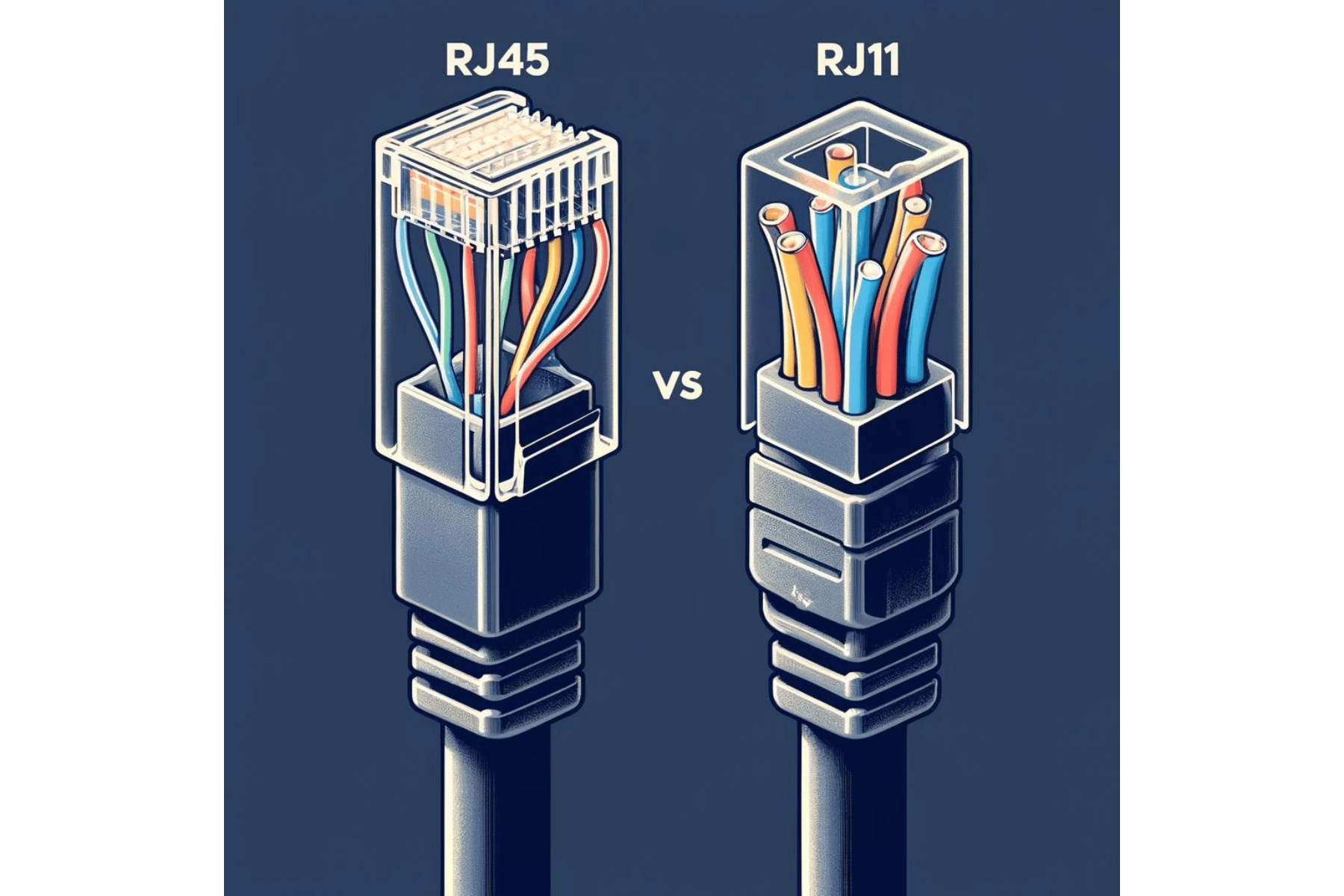 Difference RJ11 vs RJ45